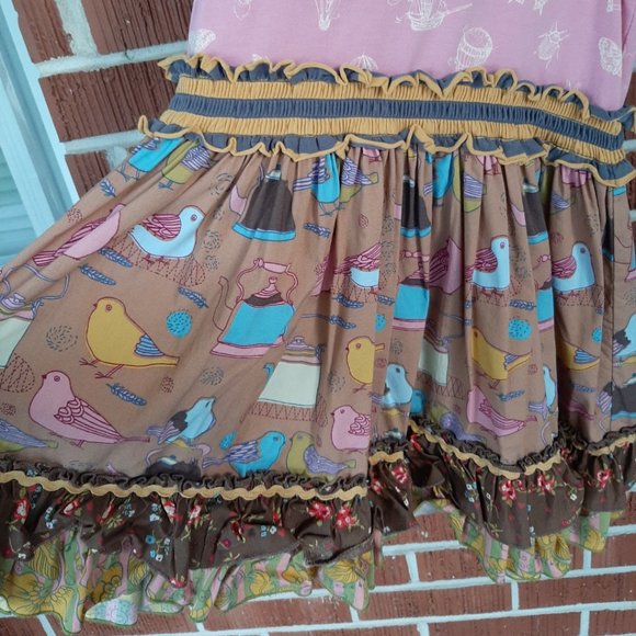 Matilda Jane Butternut tank dress with matching leggings girl size 6 - Picture 4 of 9